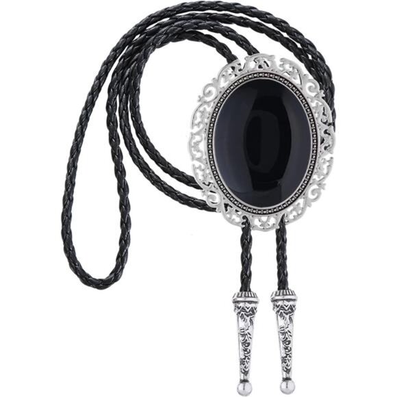 Bolo Tie Leather Necktie, 02 - Picture 1 of 7